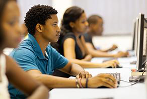 Student at Computer