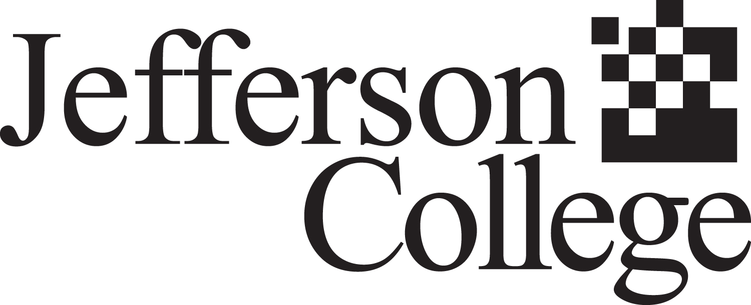 Jefferson College Black Logo