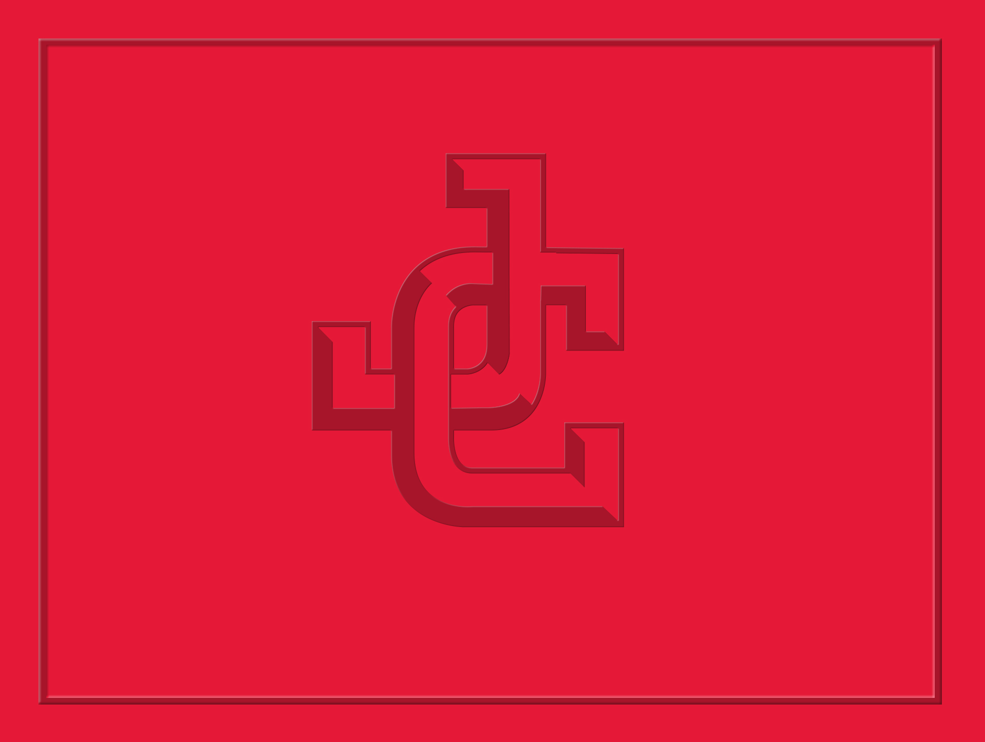 Interlocking JC on Red Background