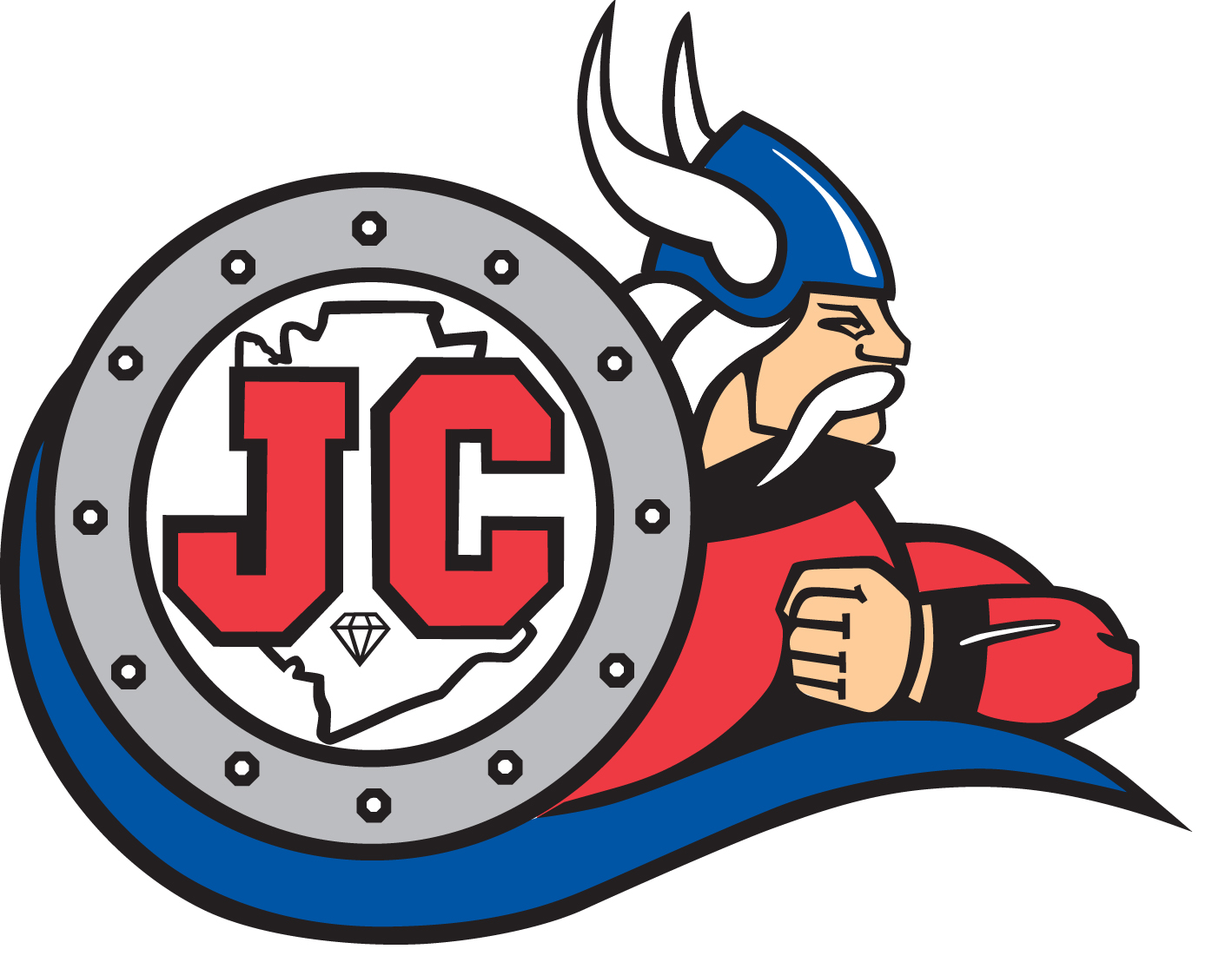 Jefferson College Viking Logo With County Outline