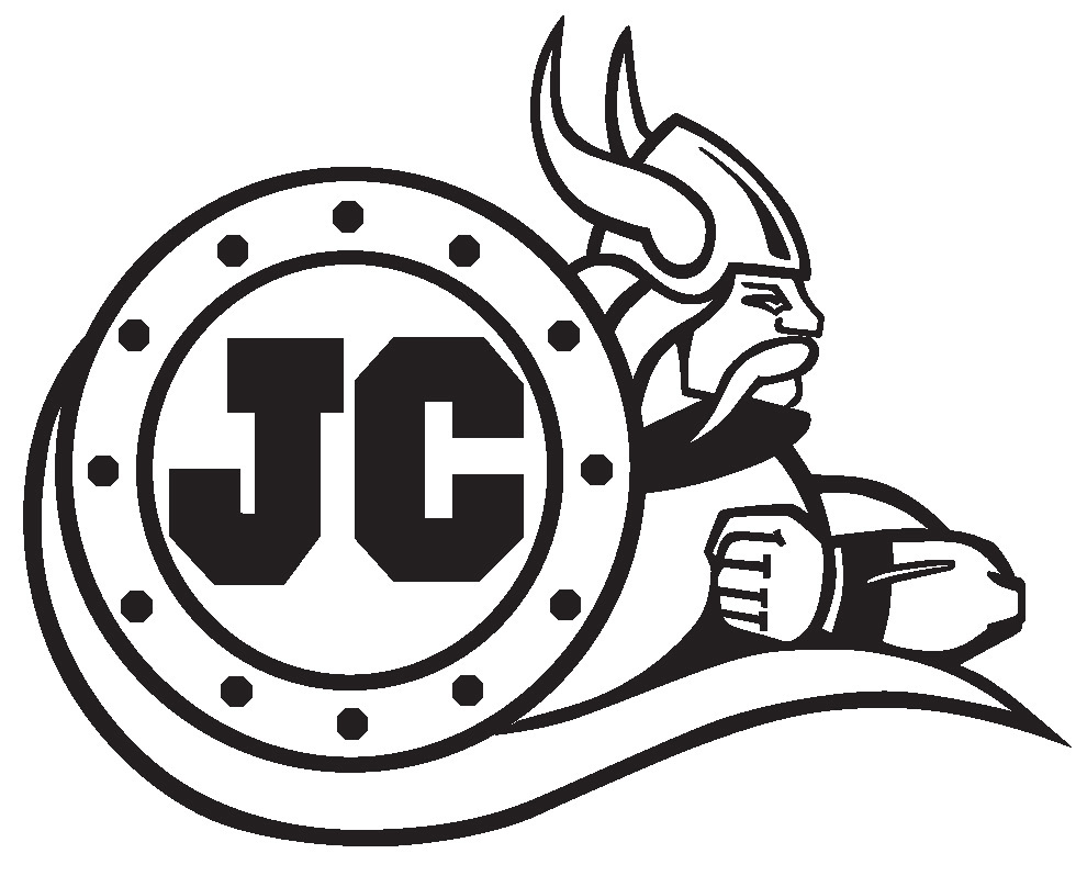 Black Jefferson College Viking Logo 