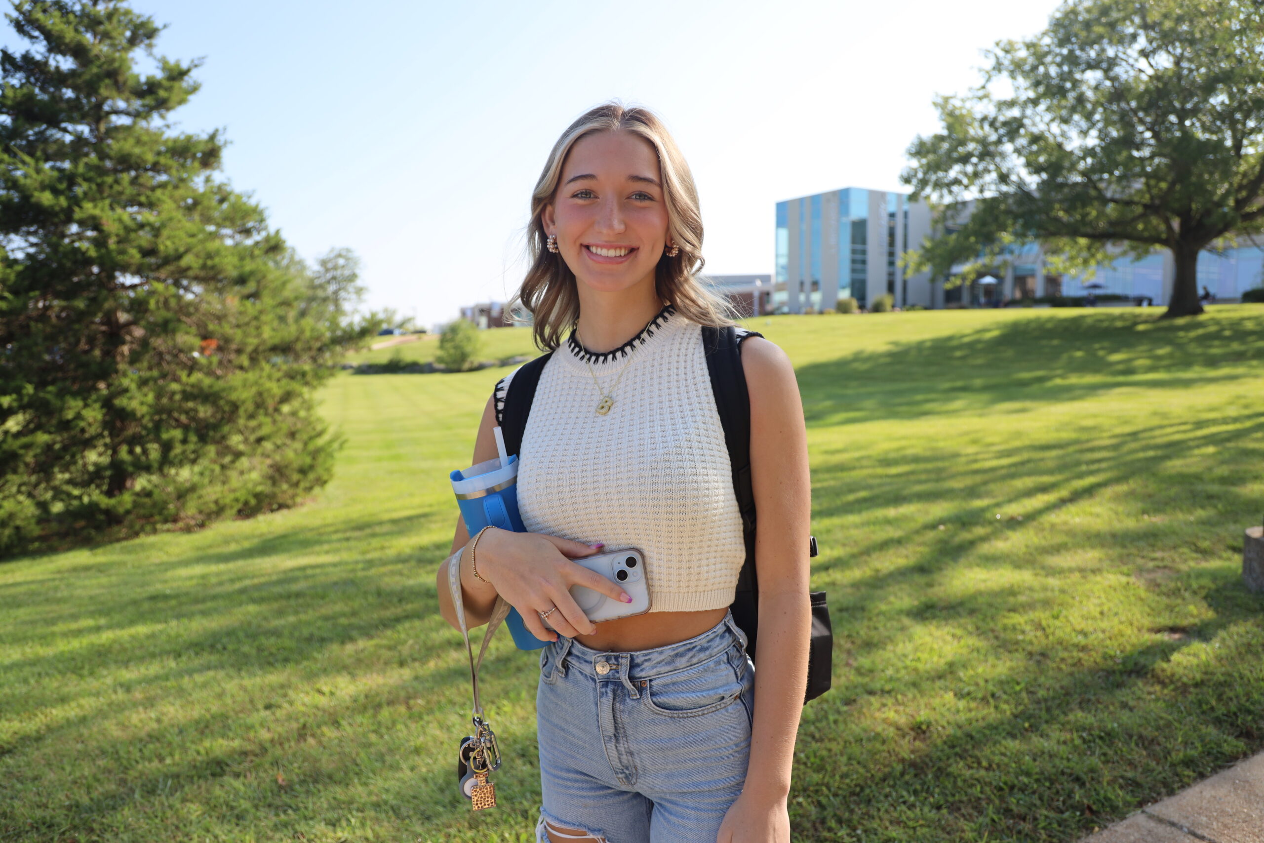 Student on campus