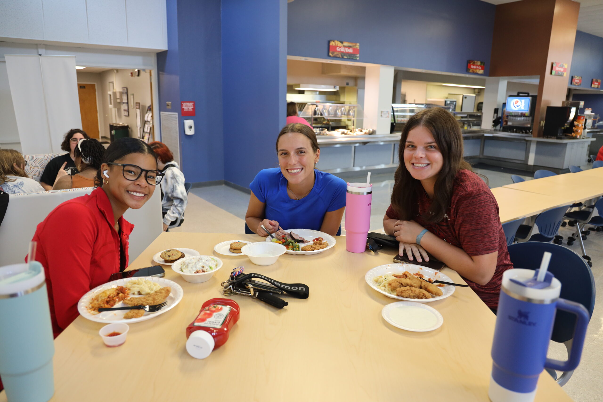 Students in the Viking Cafe.