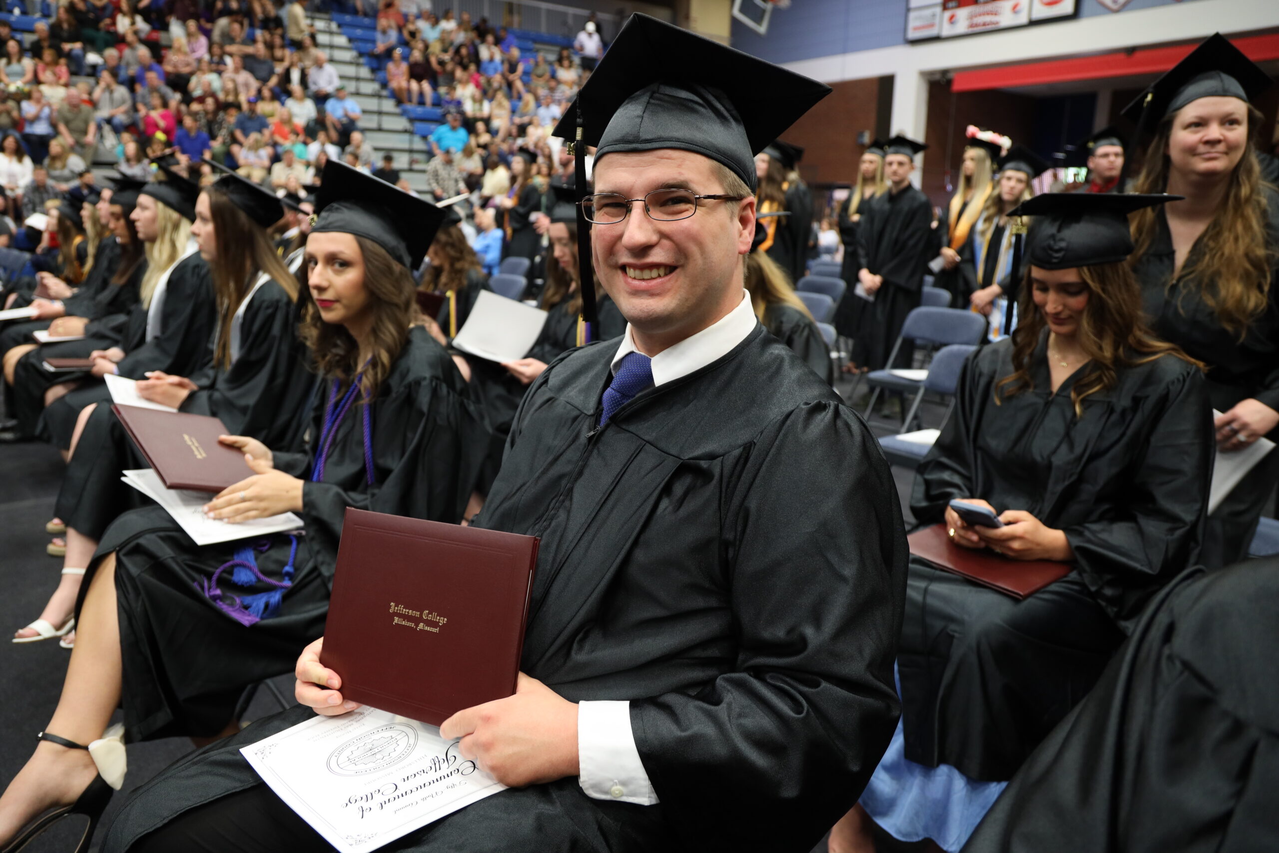 Male student at graduation.