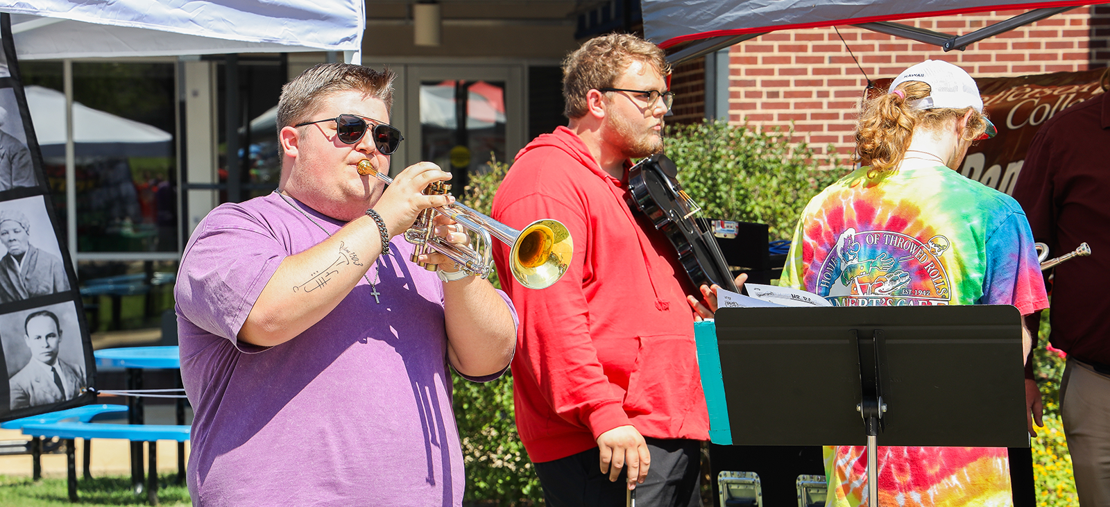 Music students at the resource fair.