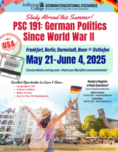 Study Abroad in Germany, May 21-June 4, 2025.