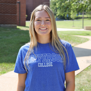 Female student on campus.