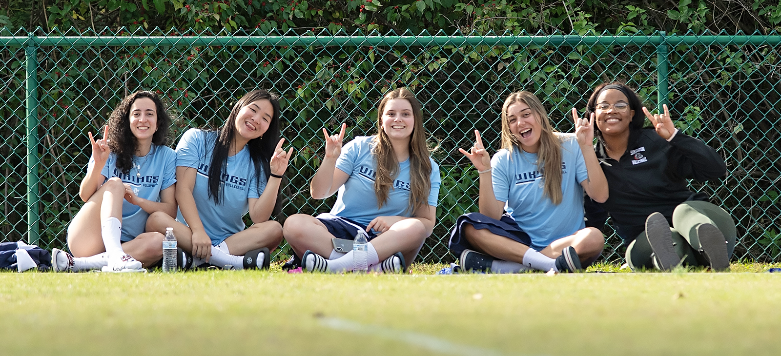 Students at the soccer field.