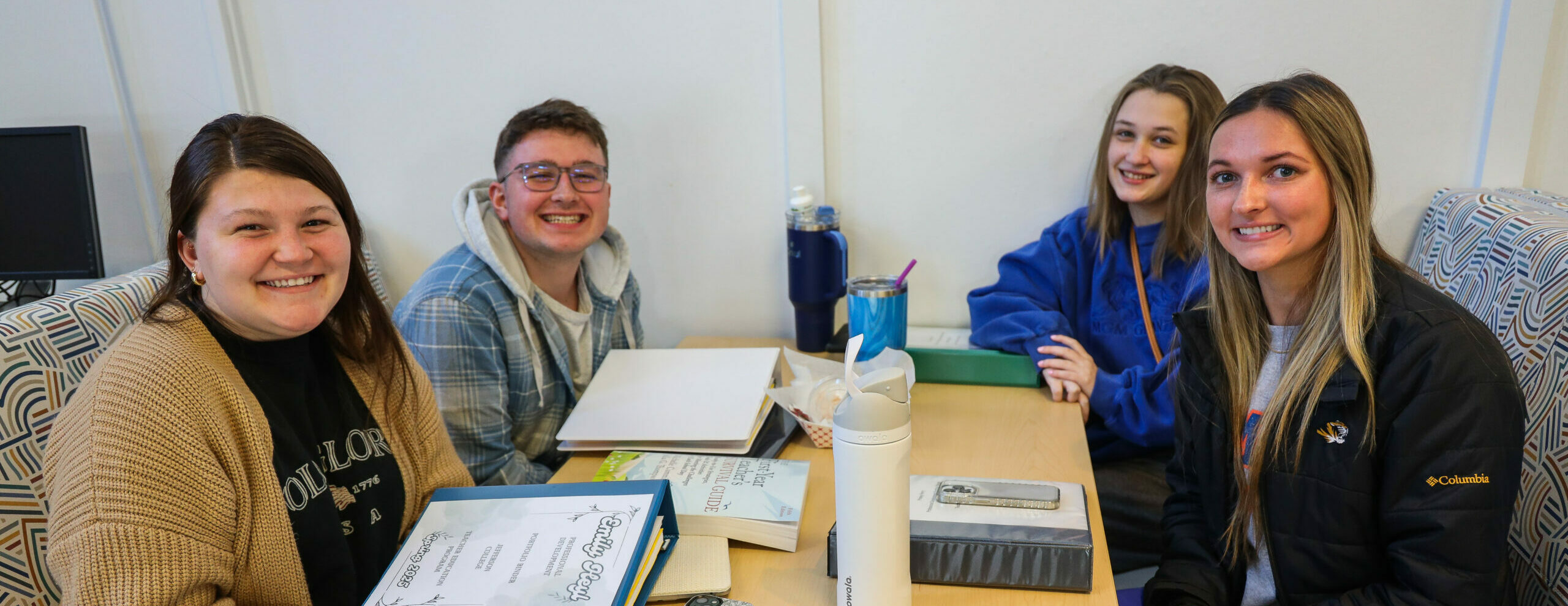 Students studying in Café.