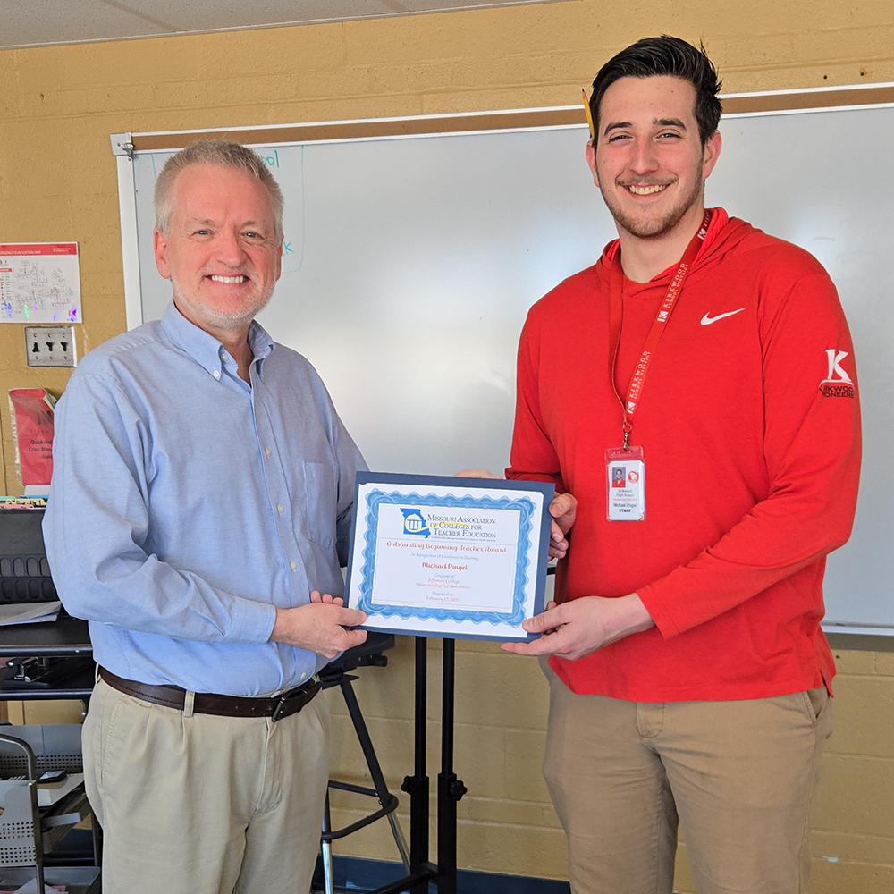 Michael Pingel Receives Outstanding Beginning Teacher (OBT) Award